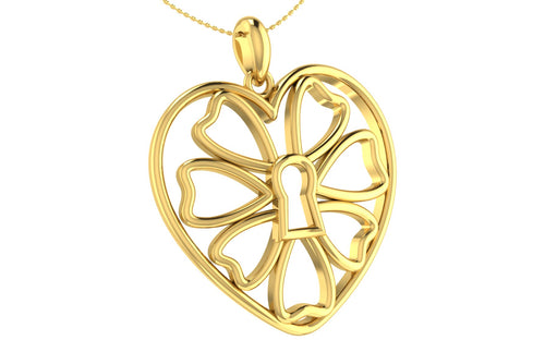 The Flowery Heart Unisex Pendant