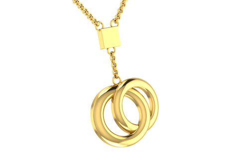 The Unisex Colliding Circle Pendant