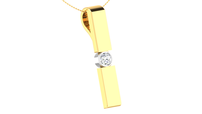 The Unisex Stick solitaire pendant