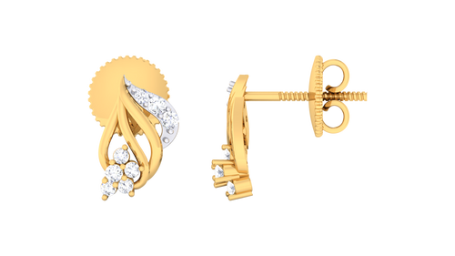 women's stud earrings in gold