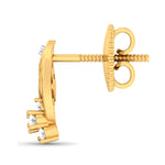women's stud earrings in gold