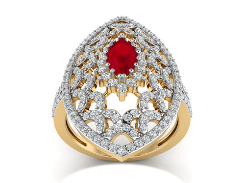 The Red Marquis Diamond Ring