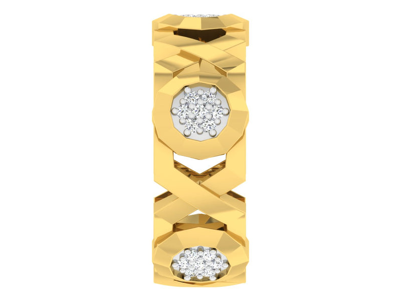 men's ring in gold and diamond