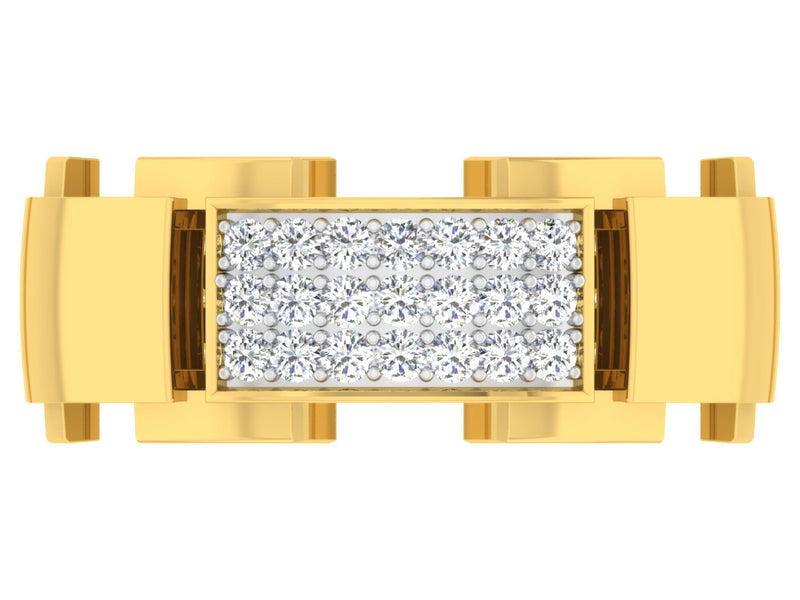 men's ring in gold and diamond