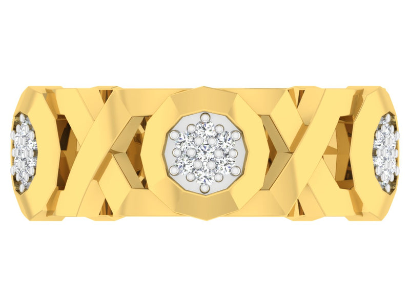 men's ring in gold and diamond