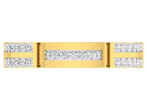 gold and diamond couple bands