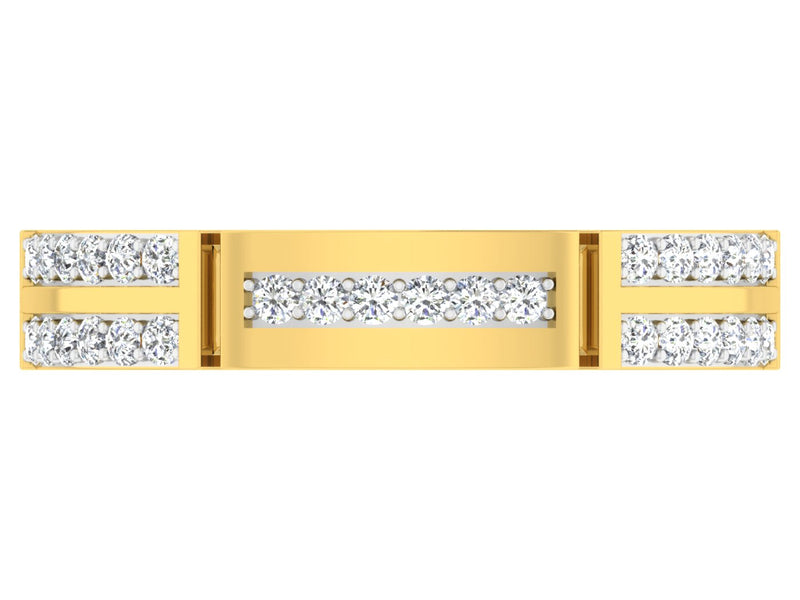 gold and diamond couple bands