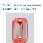 Fancy Vivid Pink Emerald Solitaire Diamond