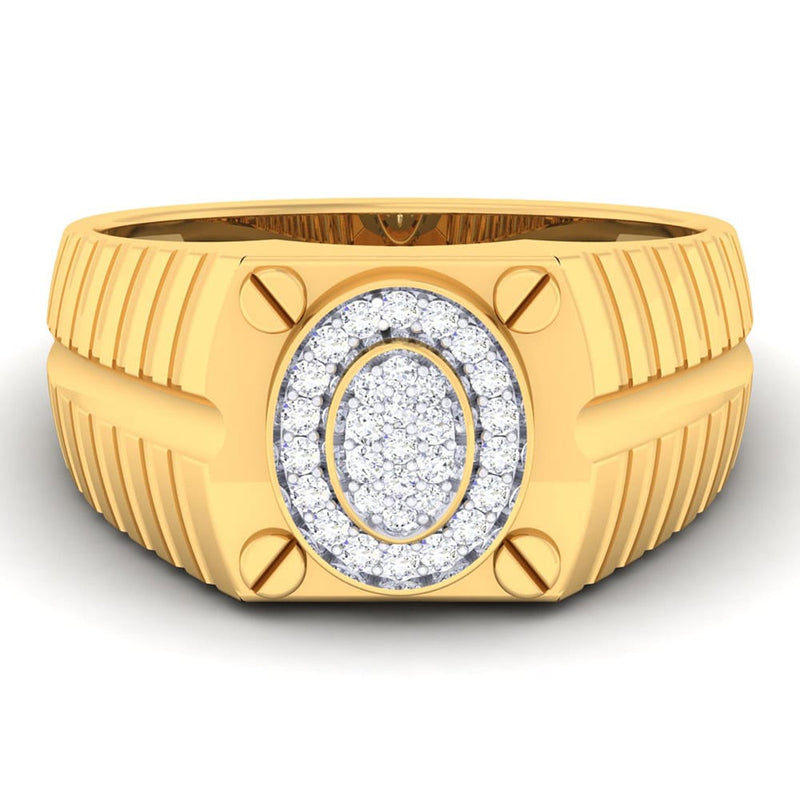 men's ring in gold and diamond