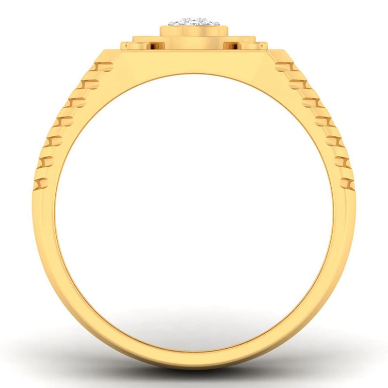 men's ring in gold and diamond