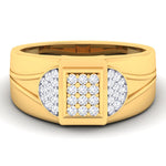 men's ring in gold and diamond