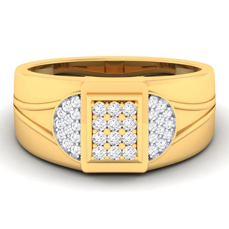 men's ring in gold and diamond