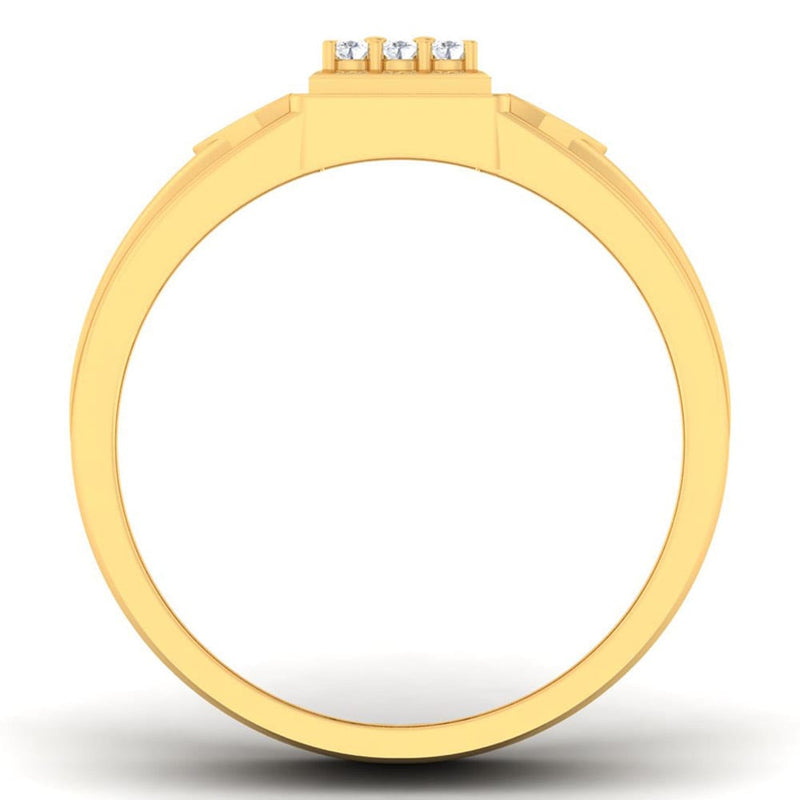 men's ring in gold and diamond