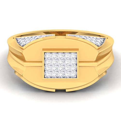 men's ring in gold and diamond