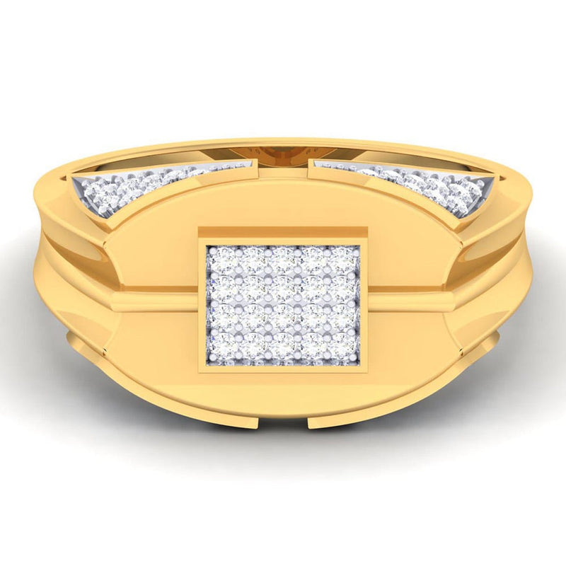 men's ring in gold and diamond