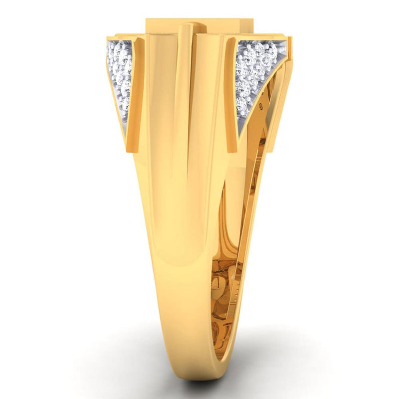 men's ring in gold and diamond