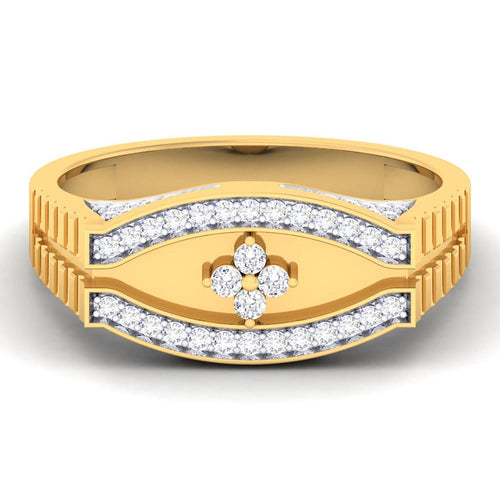 men's ring in gold and diamond