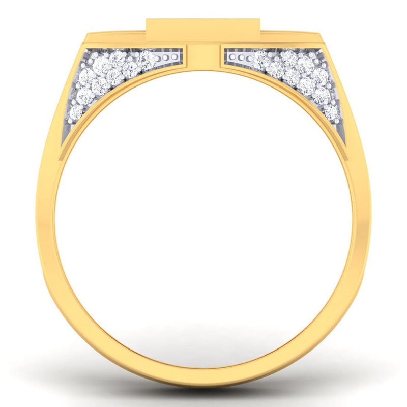 men's ring in gold and diamond