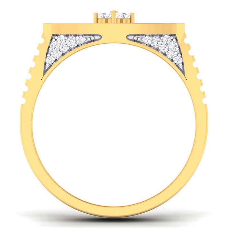men's ring in gold and diamond