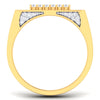 men's ring in gold and diamond