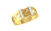 men's ring in gold and diamond