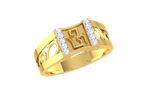 men's ring in gold and diamond