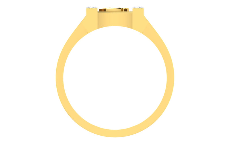 men's ring in gold and diamond