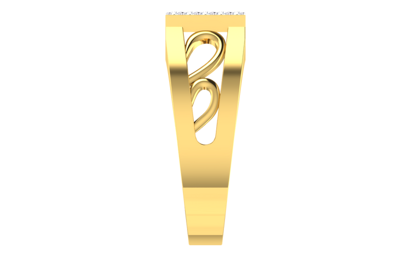 men's ring in gold and diamond