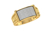 men's ring in gold and diamond