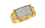 men's ring in gold and diamond