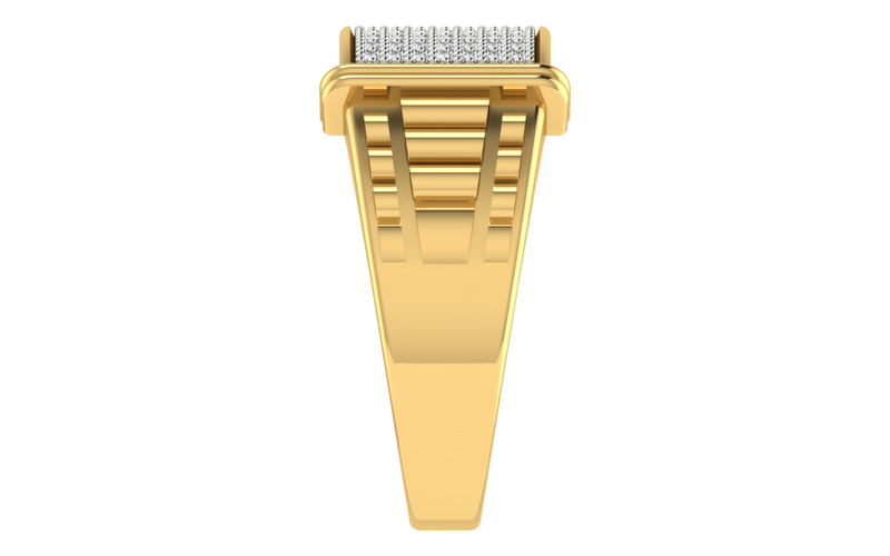 men's ring in gold and diamond