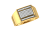 men's ring in gold and diamond
