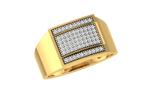 men's ring in gold and diamond