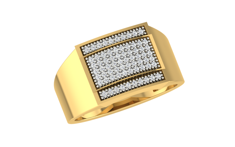 men's ring in gold and diamond