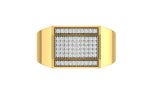 men's ring in gold and diamond
