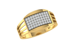 men's ring in gold and diamond