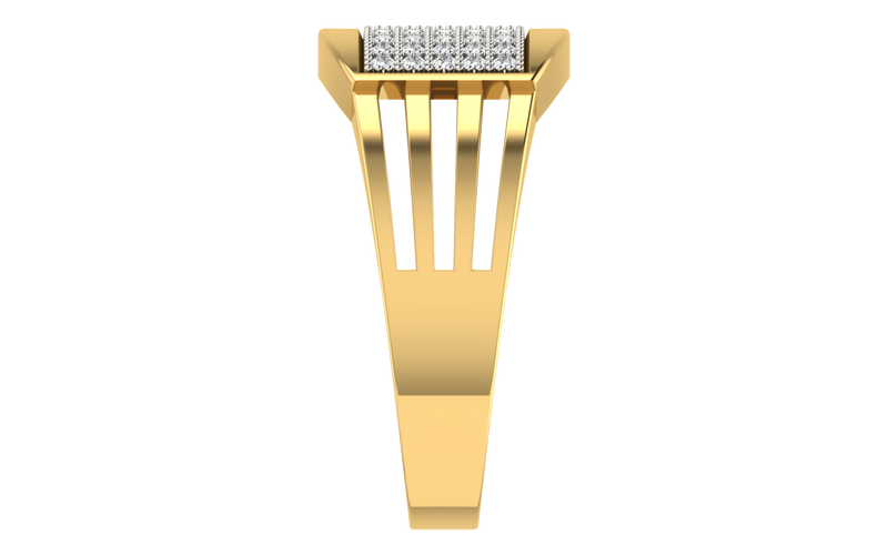 men's ring in gold and diamond