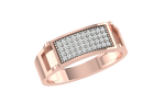 men's ring in gold and diamond