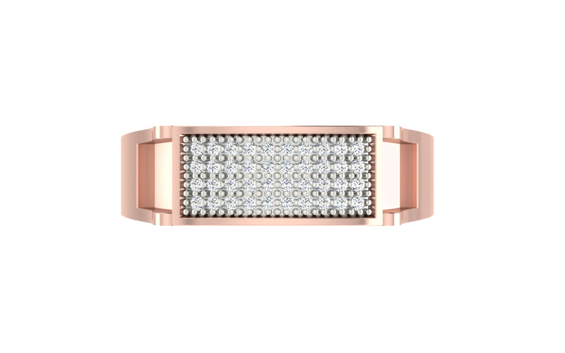 men's ring in gold and diamond