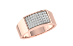 men's ring in gold and diamond