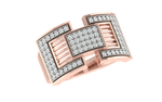 men's ring in gold and diamond