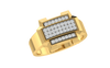 men's ring in gold and diamond