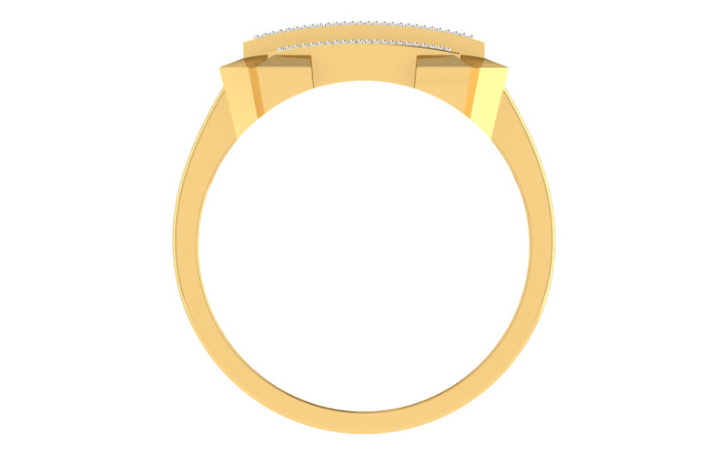 men's ring in gold and diamond