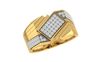 men's ring in gold and diamond