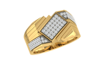 men's ring in gold and diamond