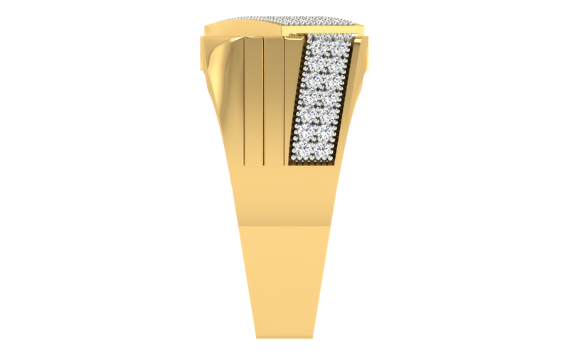 men's ring in gold and diamond