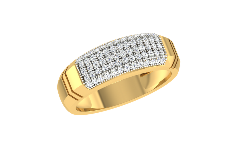 men's ring in gold and diamond