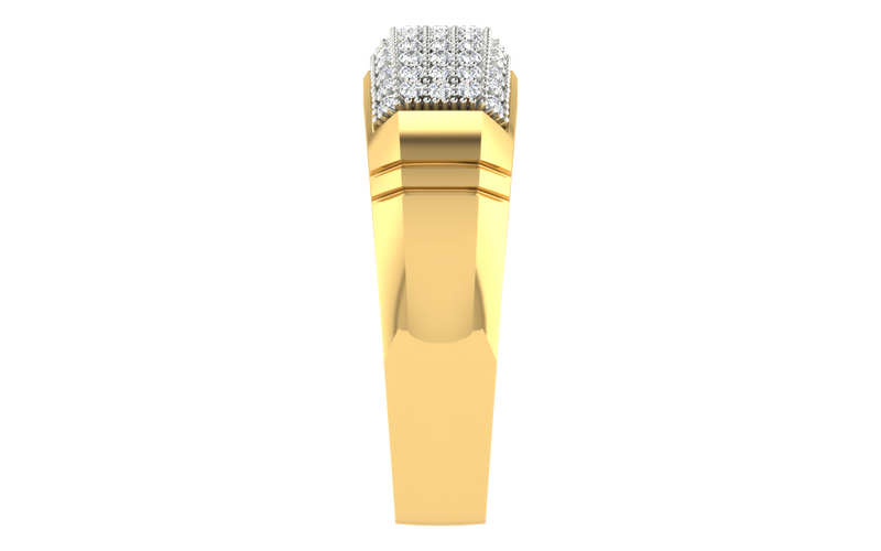 men's ring in gold and diamond