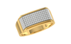 men's ring in gold and diamond