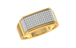 men's ring in gold and diamond